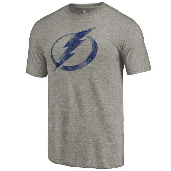 Men's Tampa Bay Lightning Distressed Team Logo Tri Blend T-Shirt Ash FengYun,We sell and wholesale Men's Tampa Bay Lightning Distressed Team Logo Tri Blend T-Shirt Ash FengYun on line form chian!